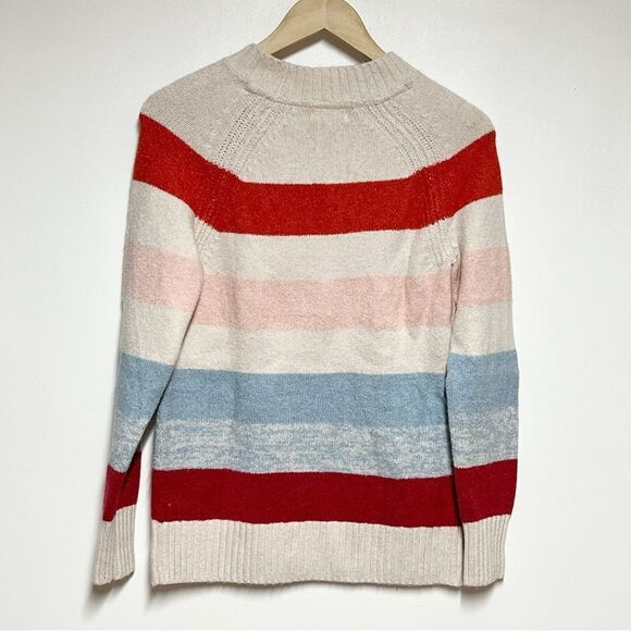FAT FACE Soul Adventure Multi Stripe Knitted Crew Neck Sweater Womens size 2 - Picture 4 of 6